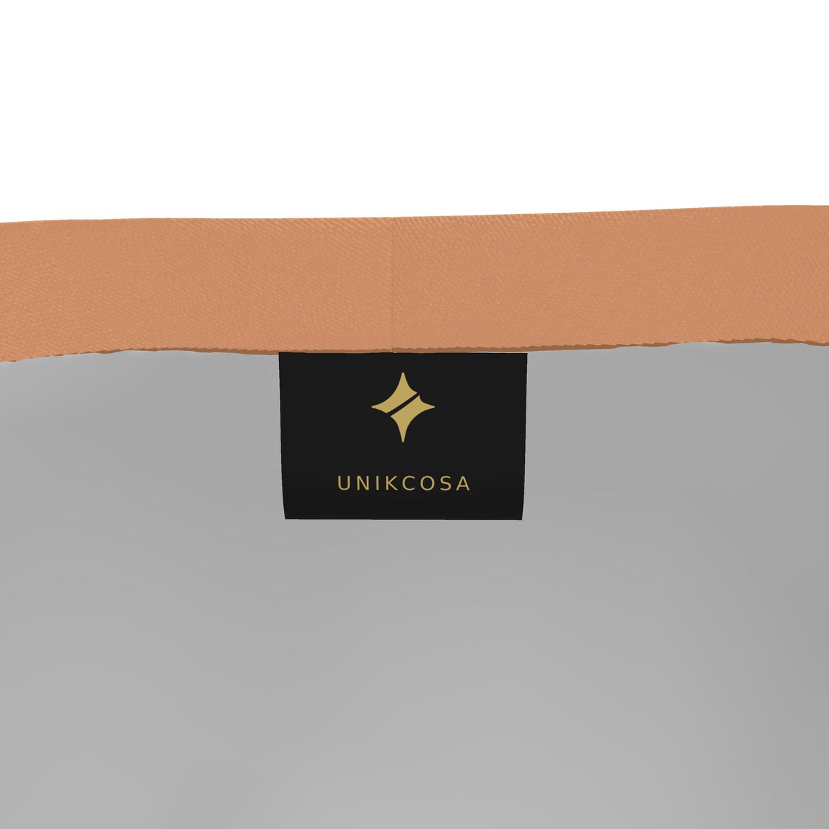 UNIKCOSA Cocoa Apricot Frame men's Ponte Jersey shorts in cocoa brown and muted apricot — original garment preview 6