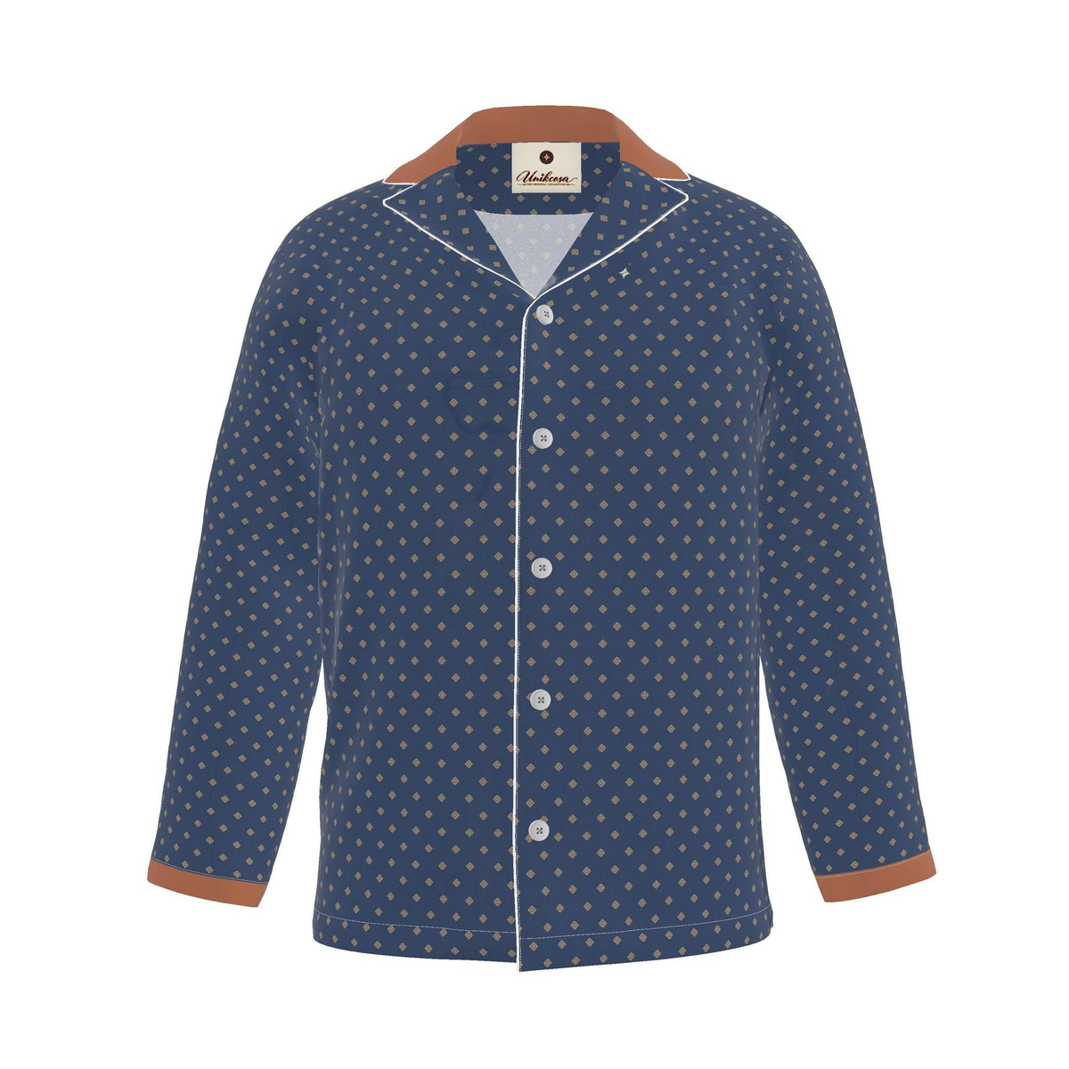 Midnight Dhaka Luxury Pajama Shirt — original supplier front view