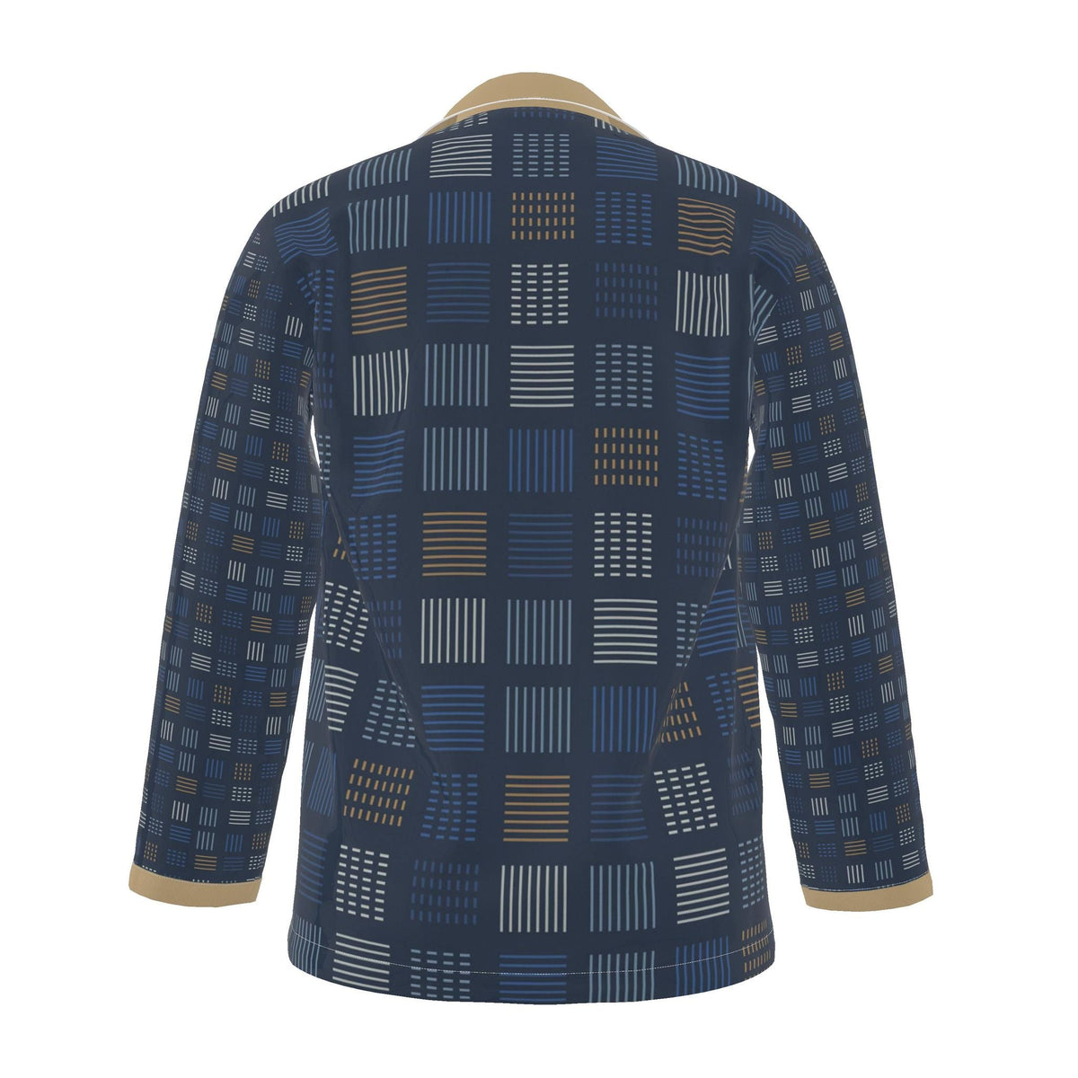 Cobalt Weft Luxury Pajama Shirt — original supplier back view