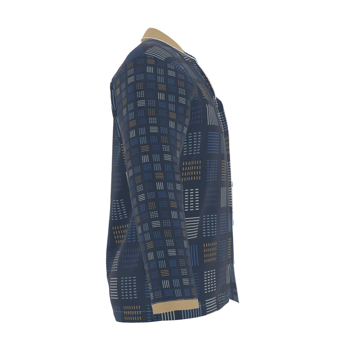 Cobalt Weft Luxury Pajama Shirt — original supplier side view