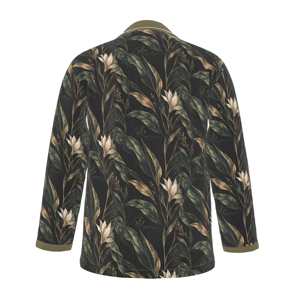 Obsidian Botanic Luxury Pajama Shirt — original supplier back view