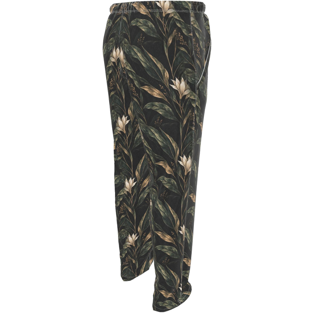 Obsidian Botanic Luxury Pajama Trousers — original supplier rear angle view