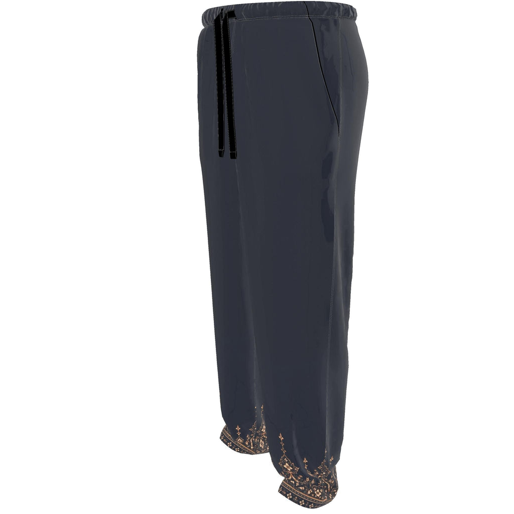 Aubergine Mosaic Luxury Pajama Trousers — original supplier side view