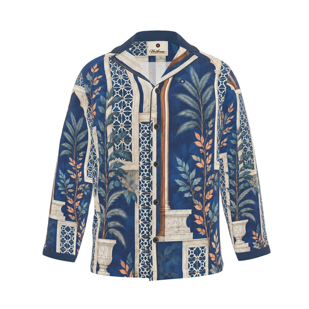 Cobalt Pavilion Luxury Pajama Shirt — original supplier front view