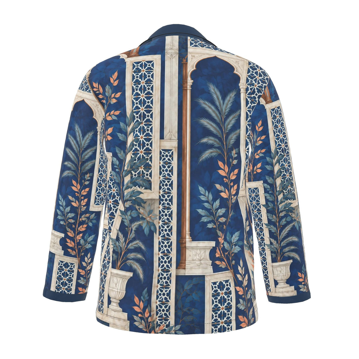 Cobalt Pavilion Luxury Pajama Shirt — original supplier back view