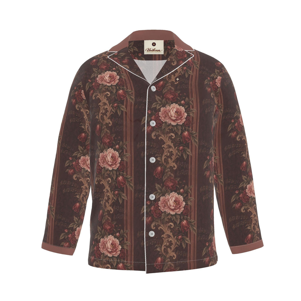 Bordeaux Sonata Luxury Pajama Shirt — original supplier front view