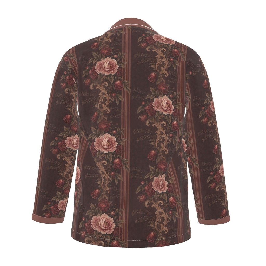 Bordeaux Sonata Luxury Pajama Shirt — original supplier back view