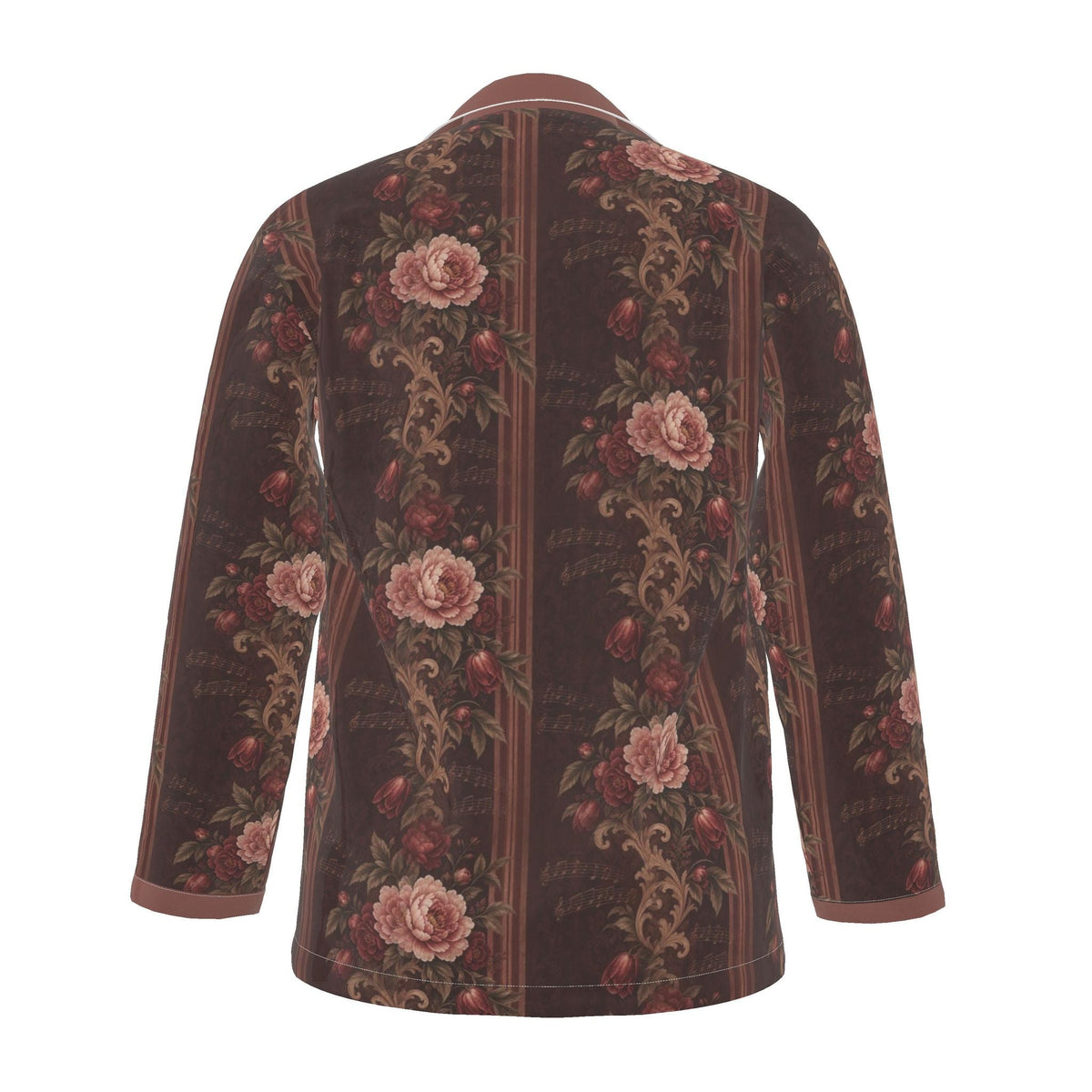 Bordeaux Sonata Luxury Pajama Shirt — original supplier back view