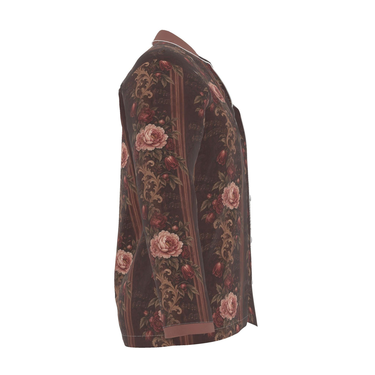 Bordeaux Sonata Luxury Pajama Shirt — original supplier side view