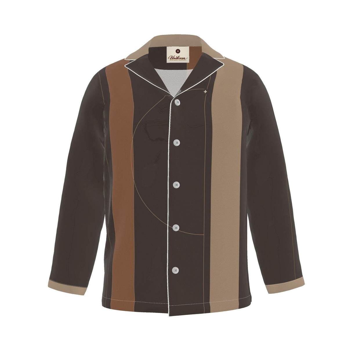 Umber Meridian Luxury Pajama Shirt — original supplier front view