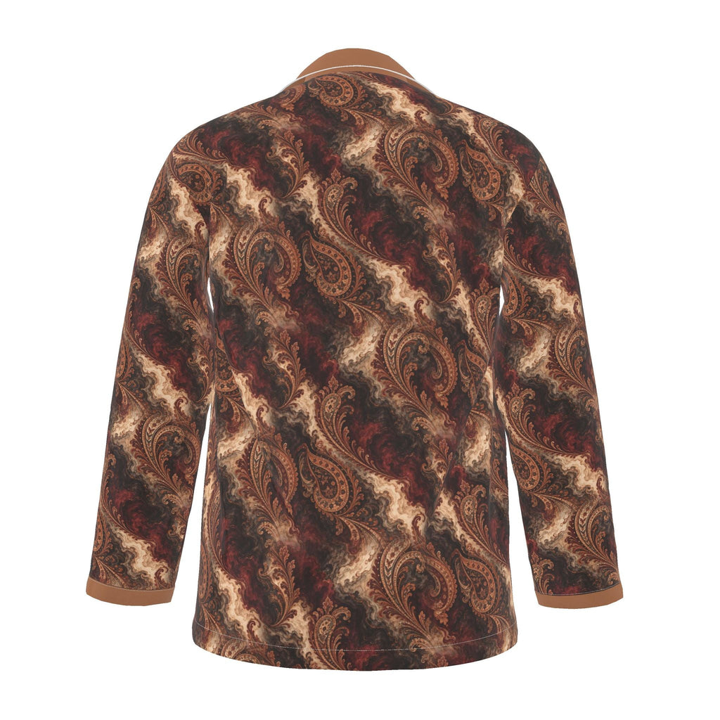 Ember Paisley Luxury Pajama Shirt — original supplier back view