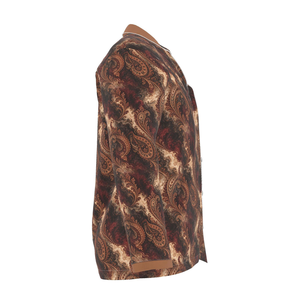 Ember Paisley Luxury Pajama Shirt — original supplier side view