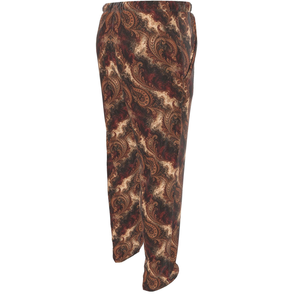 Ember Paisley Luxury Pajama Trousers — original supplier rear angle view
