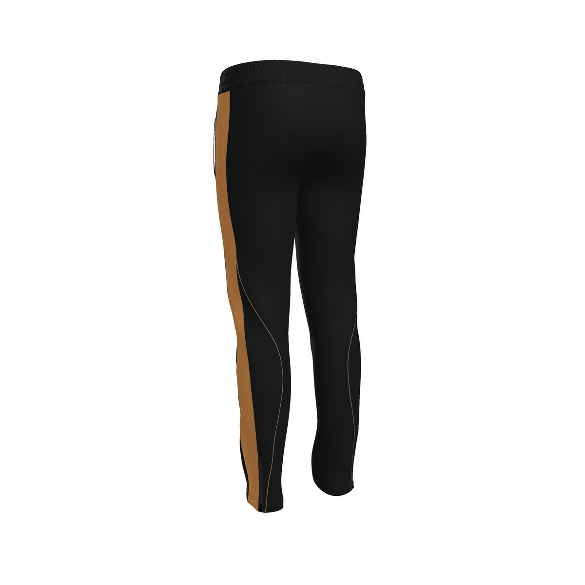 Black Copper Luxury Rox Jersey Track Pants by UNIKCOSA — original supplier garment view 3