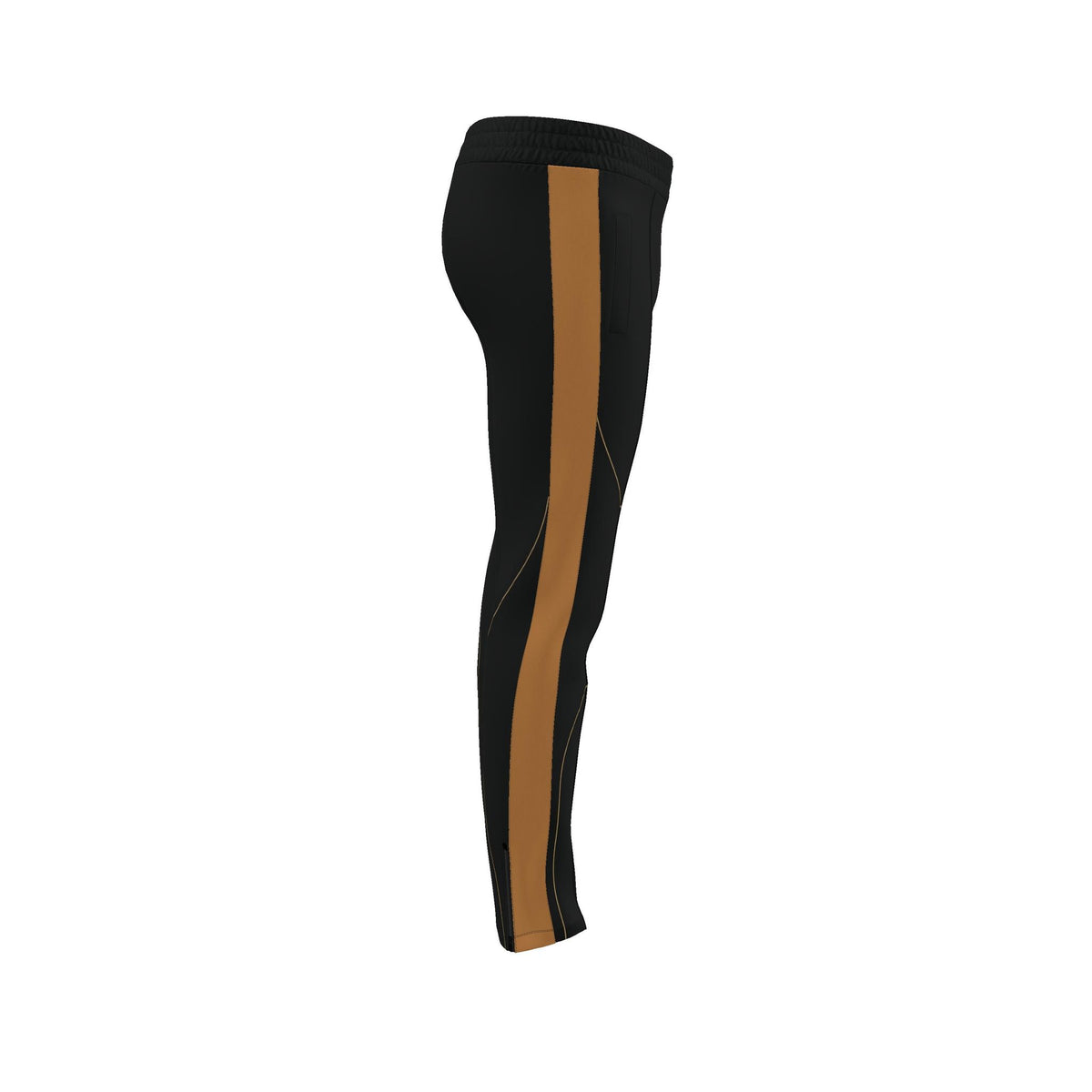 Black Copper Luxury Rox Jersey Track Pants by UNIKCOSA — original supplier garment view 7