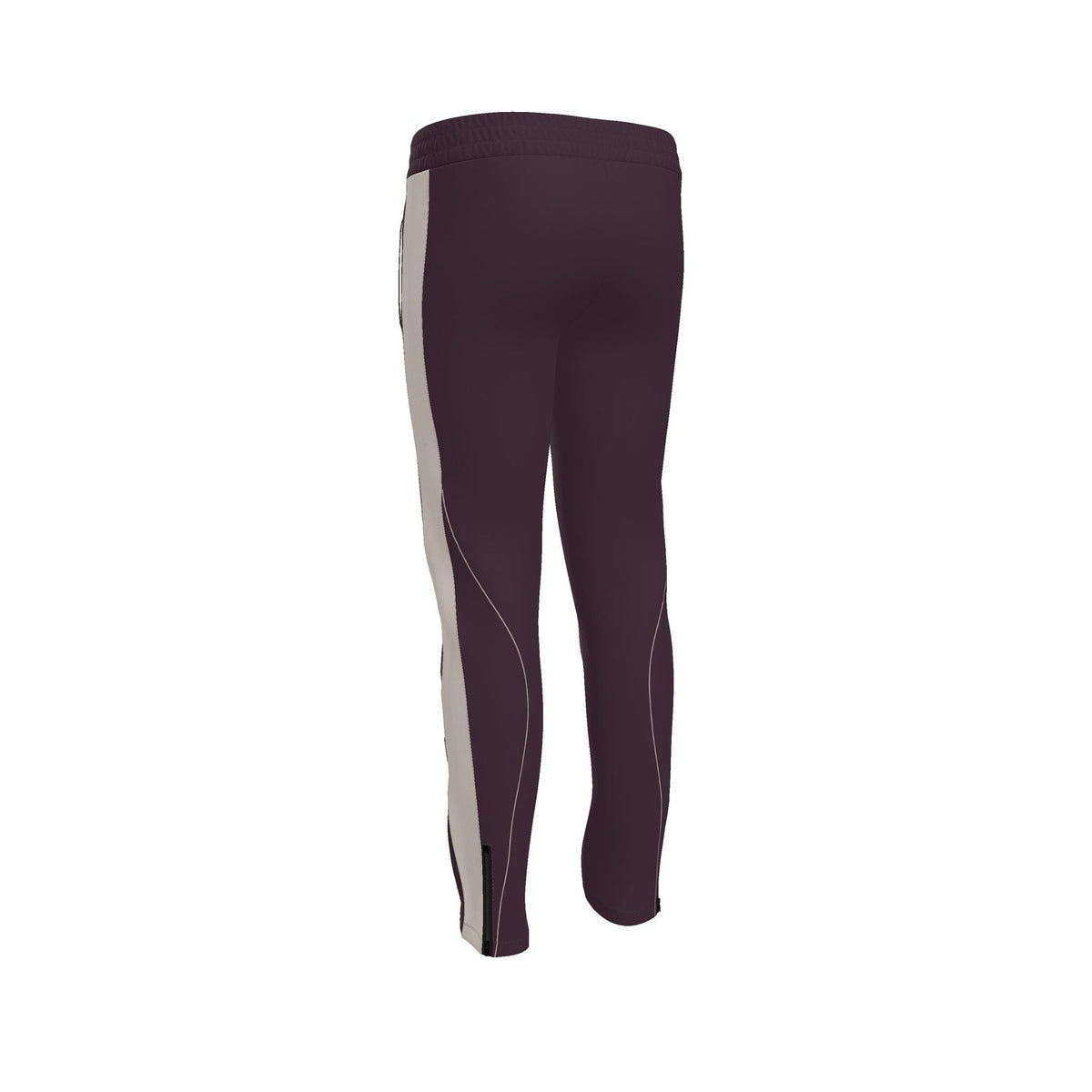 Plum Silver Luxury Rox Jersey Track Pants by UNIKCOSA — original supplier garment view 3