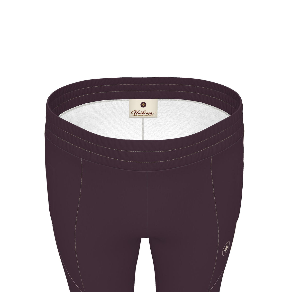 Plum Silver Luxury Rox Jersey Track Pants by UNIKCOSA — original supplier garment view 5