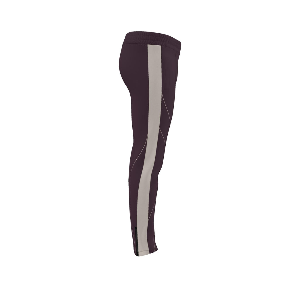 Plum Silver Luxury Rox Jersey Track Pants by UNIKCOSA — original supplier garment view 7