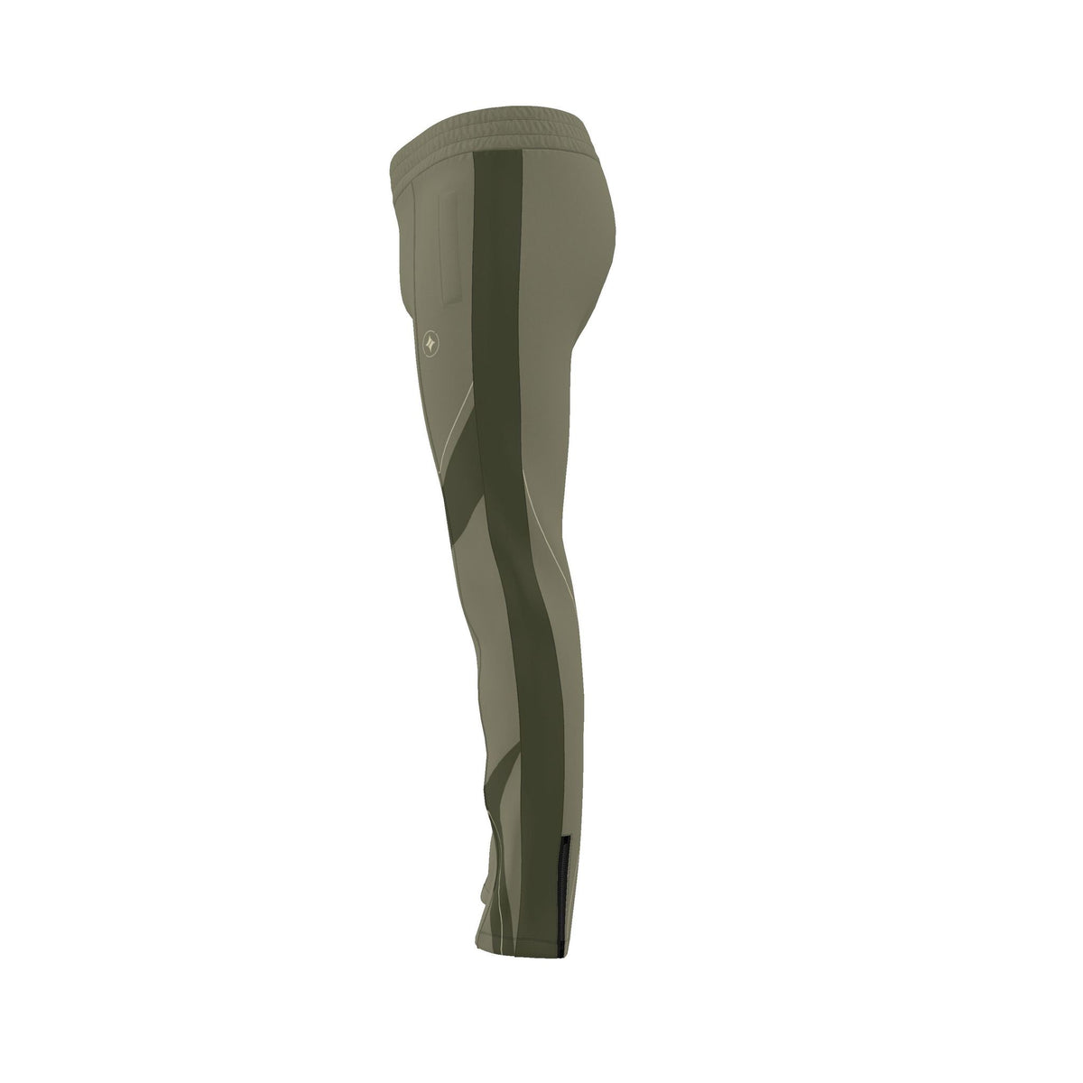 Olive Stone Luxury Rox Jersey Track Pants by UNIKCOSA — original supplier garment view 6