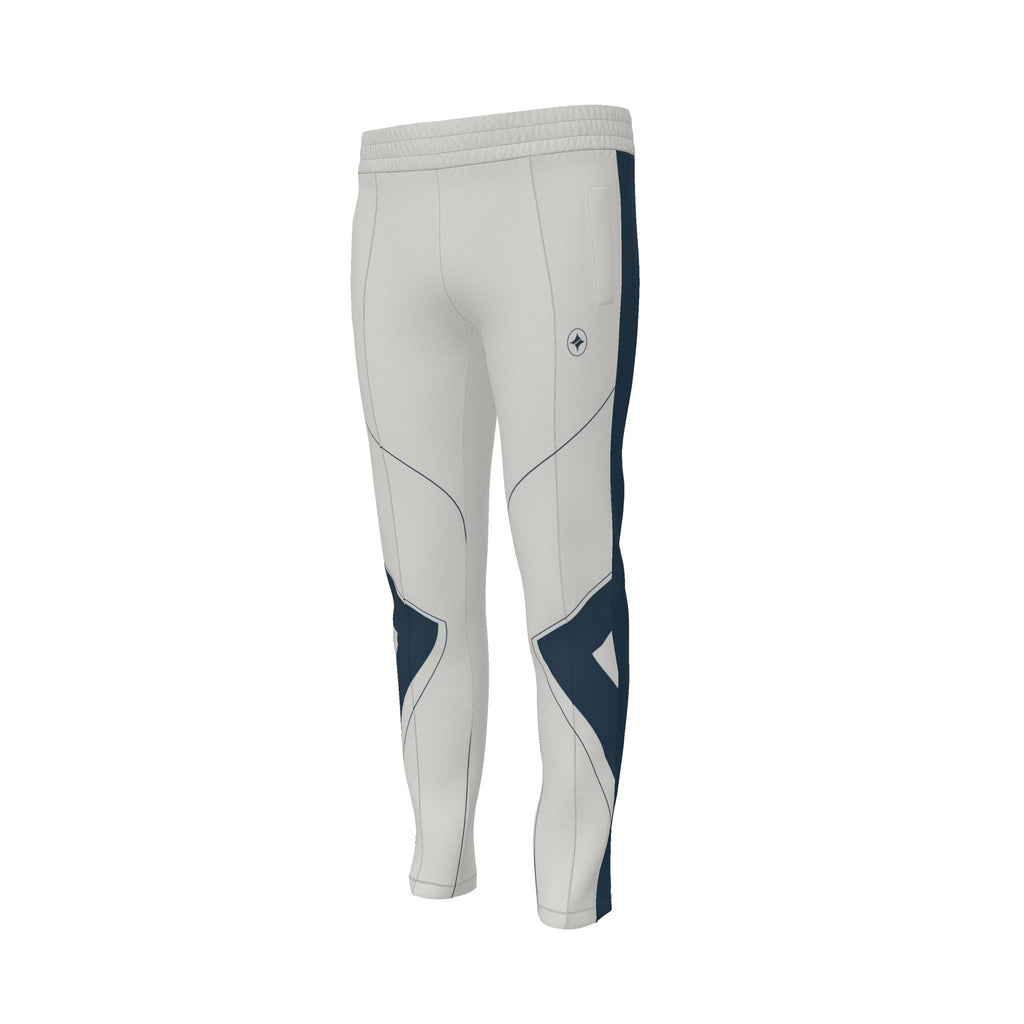Silver Grey Luxury Rox Jersey Track Pants by UNIKCOSA — original supplier garment view 1