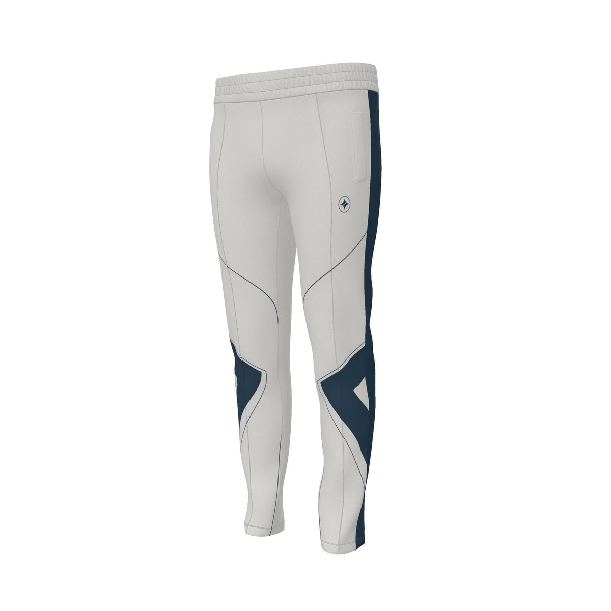 Silver Grey Luxury Rox Jersey Track Pants by UNIKCOSA — original supplier garment view 1