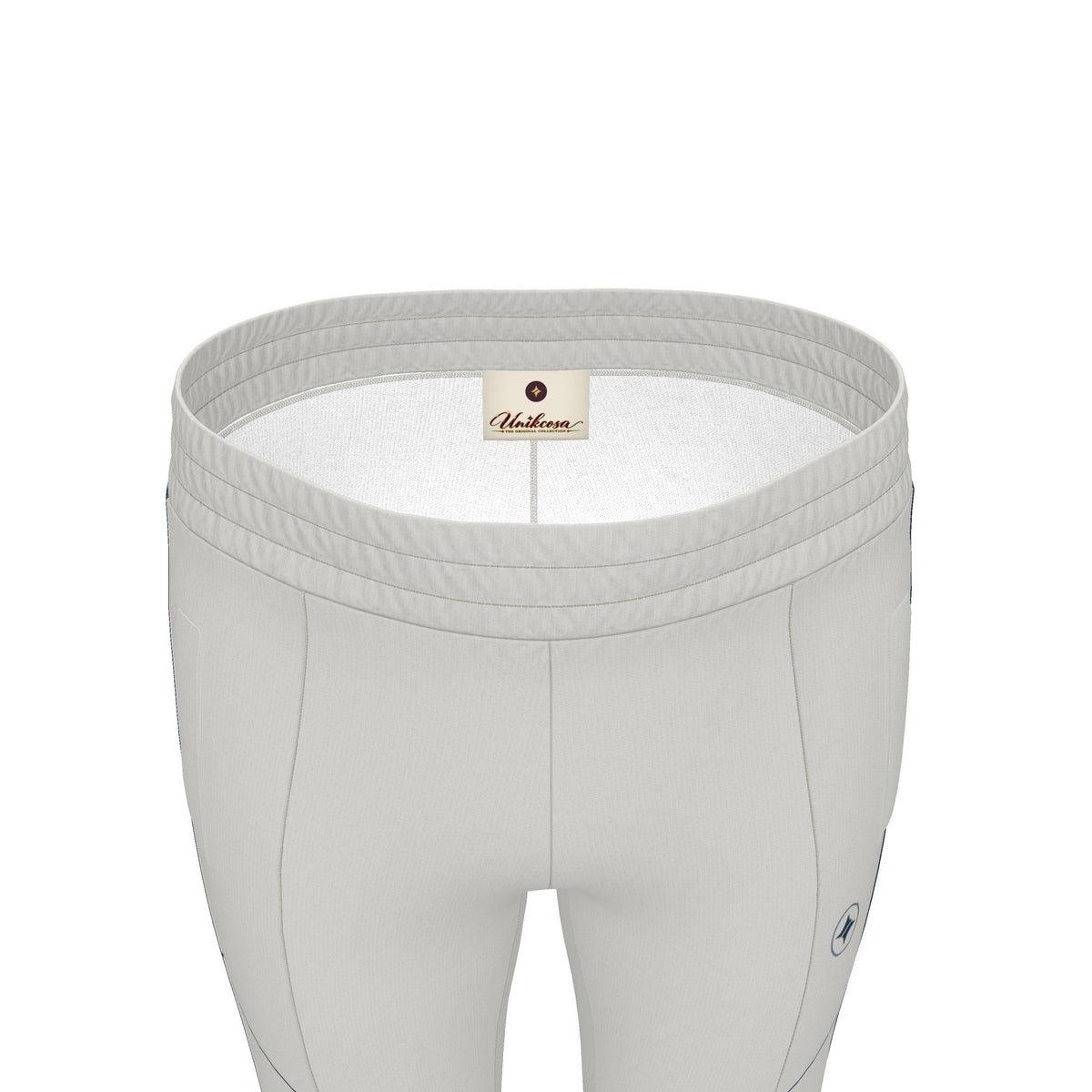 Silver Grey Luxury Rox Jersey Track Pants by UNIKCOSA — original supplier garment view 5