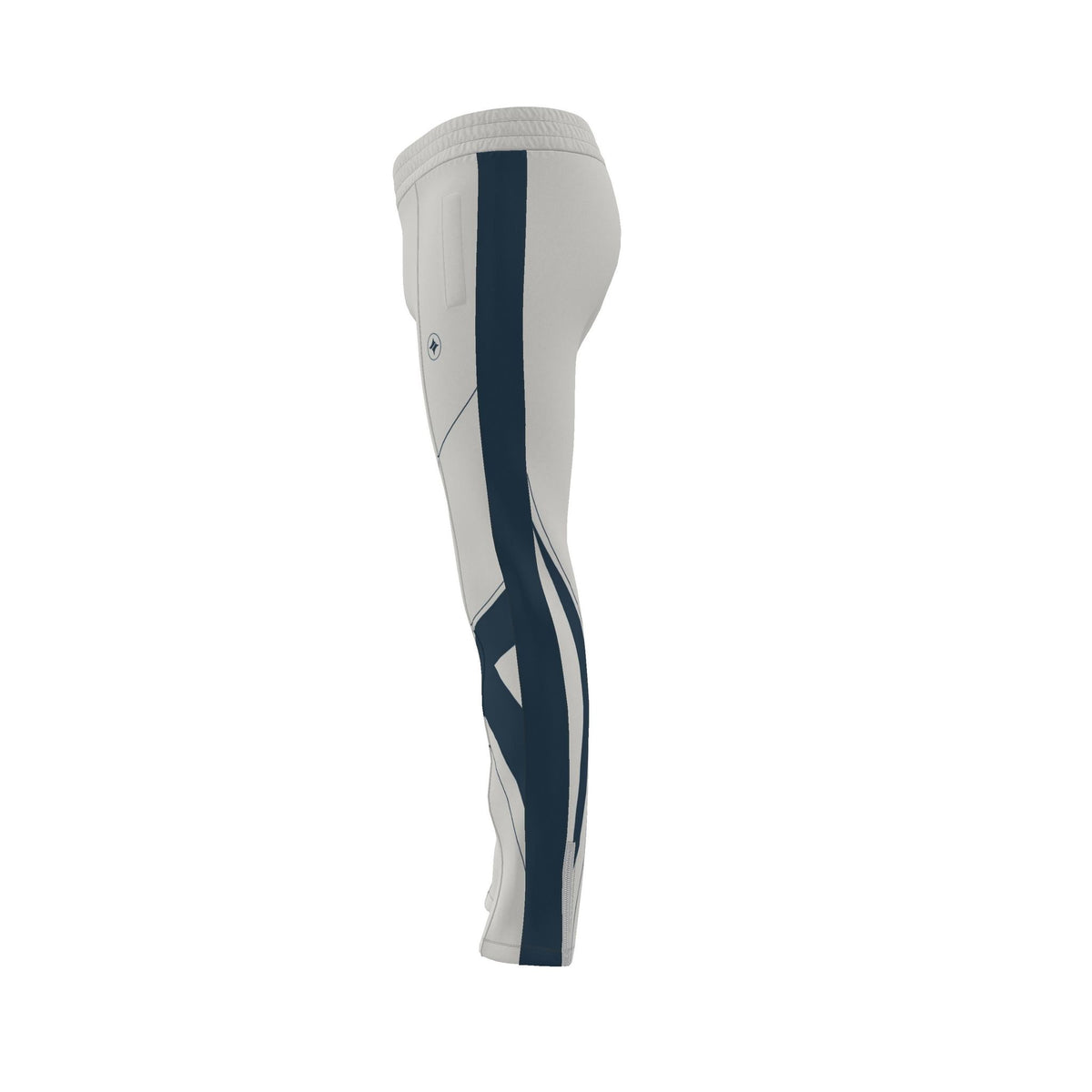 Silver Grey Luxury Rox Jersey Track Pants by UNIKCOSA — original supplier garment view 6