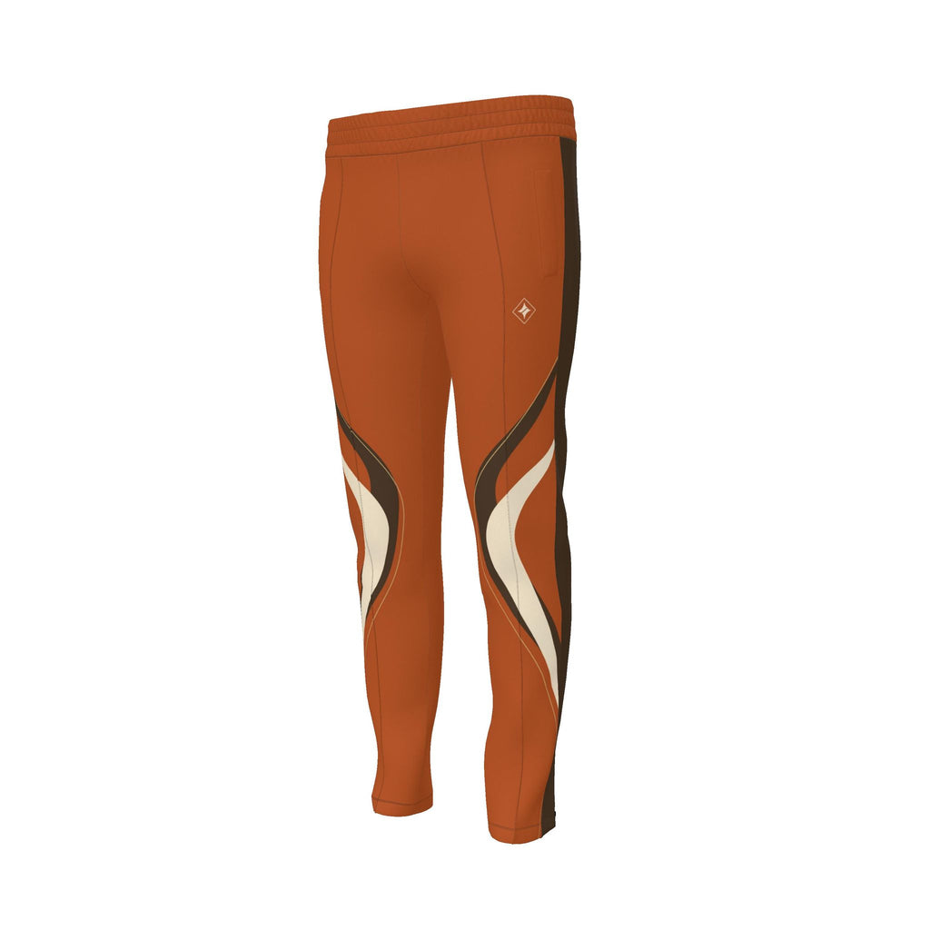 Rust Orange Luxury Rox Jersey Track Pants by UNIKCOSA — original supplier garment view 1