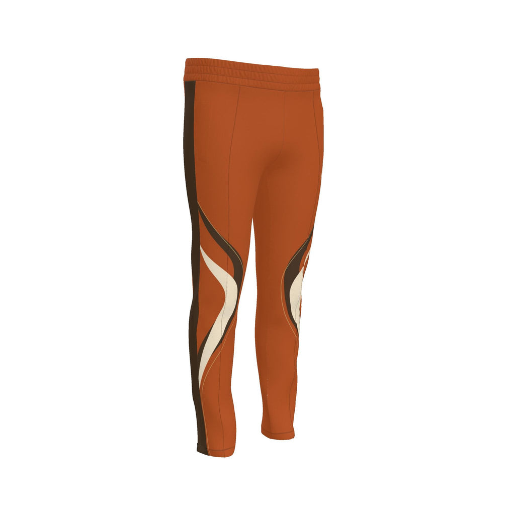 Rust Orange Luxury Rox Jersey Track Pants by UNIKCOSA — original supplier garment view 2