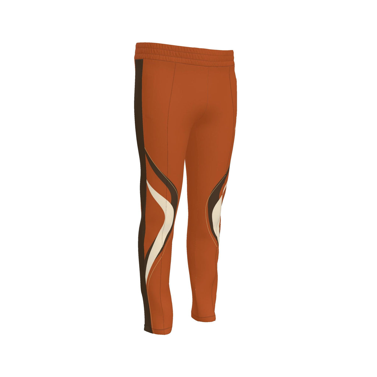 Rust Orange Luxury Rox Jersey Track Pants by UNIKCOSA — original supplier garment view 2