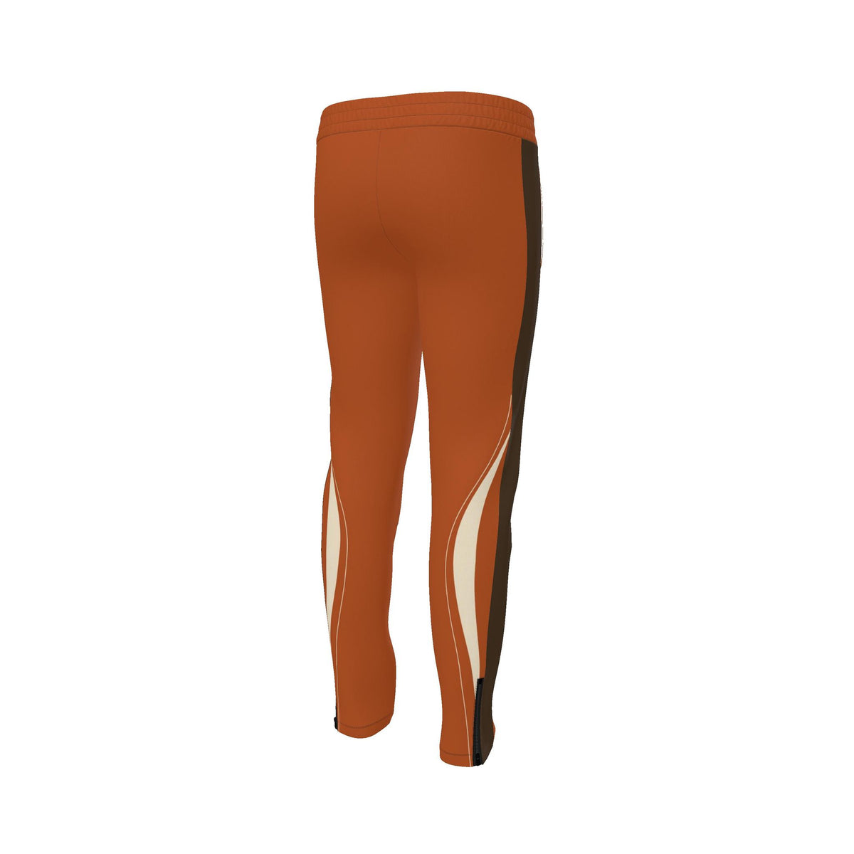 Rust Orange Luxury Rox Jersey Track Pants by UNIKCOSA — original supplier garment view 4
