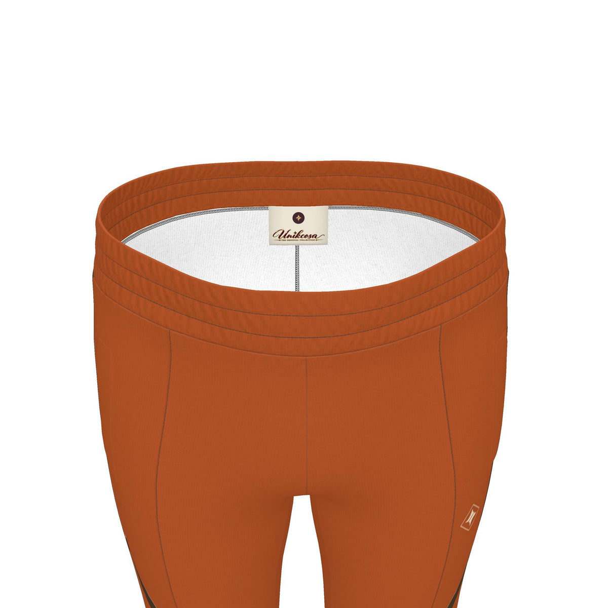 Rust Orange Luxury Rox Jersey Track Pants by UNIKCOSA — original supplier garment view 5