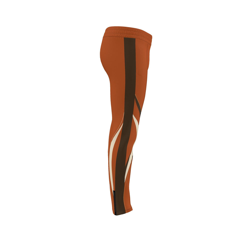 Rust Orange Luxury Rox Jersey Track Pants by UNIKCOSA — original supplier garment view 7