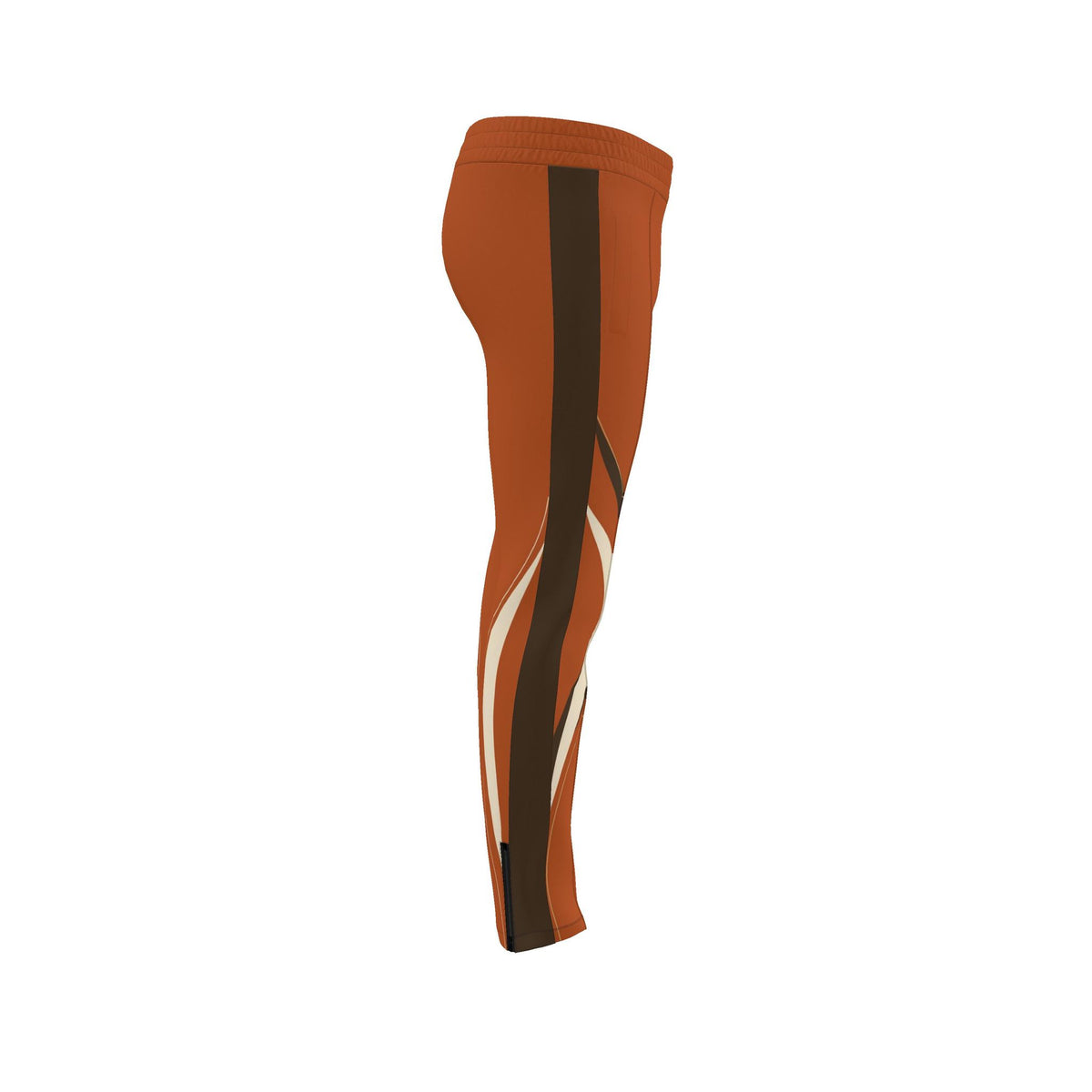 Rust Orange Luxury Rox Jersey Track Pants by UNIKCOSA — original supplier garment view 7