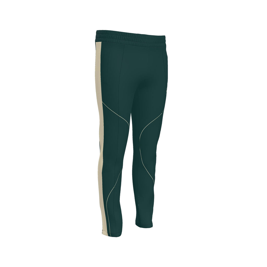 Forest Teal Luxury Rox Jersey Track Pants by UNIKCOSA — original supplier garment view 2