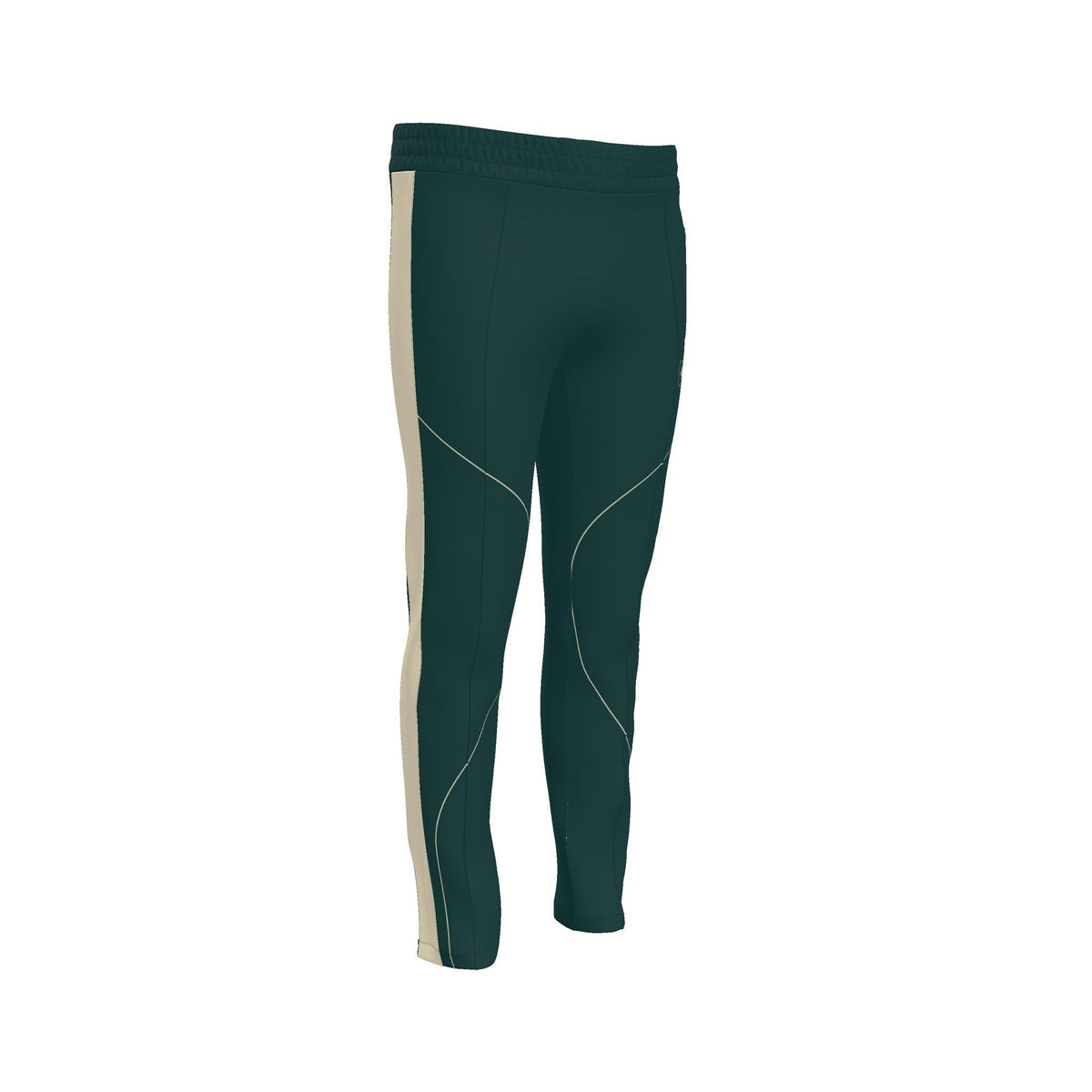 Forest Teal Luxury Rox Jersey Track Pants by UNIKCOSA — original supplier garment view 2