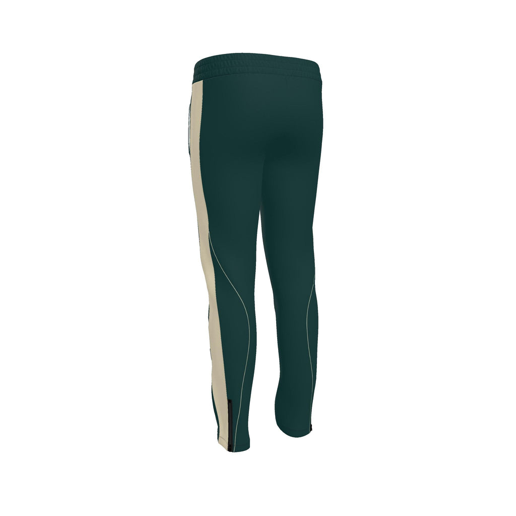 Forest Teal Luxury Rox Jersey Track Pants by UNIKCOSA — original supplier garment view 3