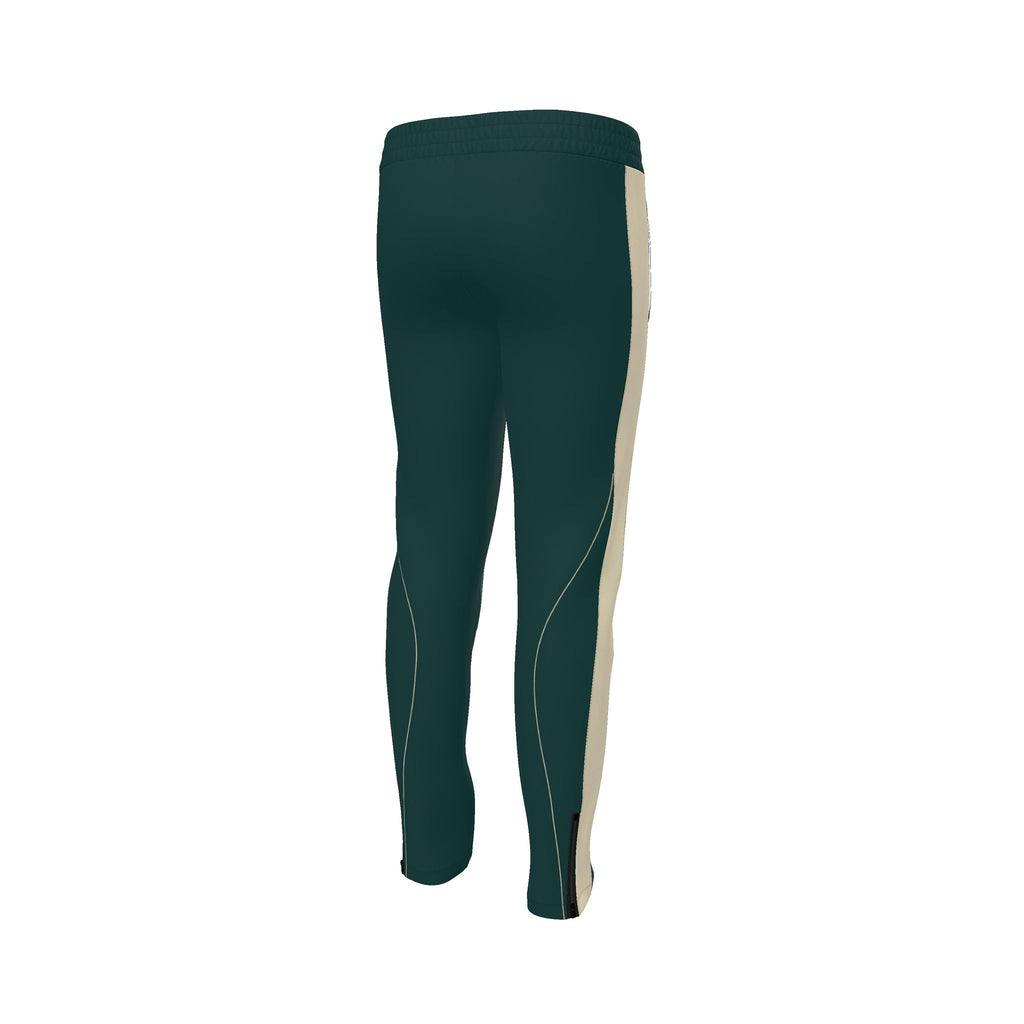 Forest Teal Luxury Rox Jersey Track Pants by UNIKCOSA — original supplier garment view 4