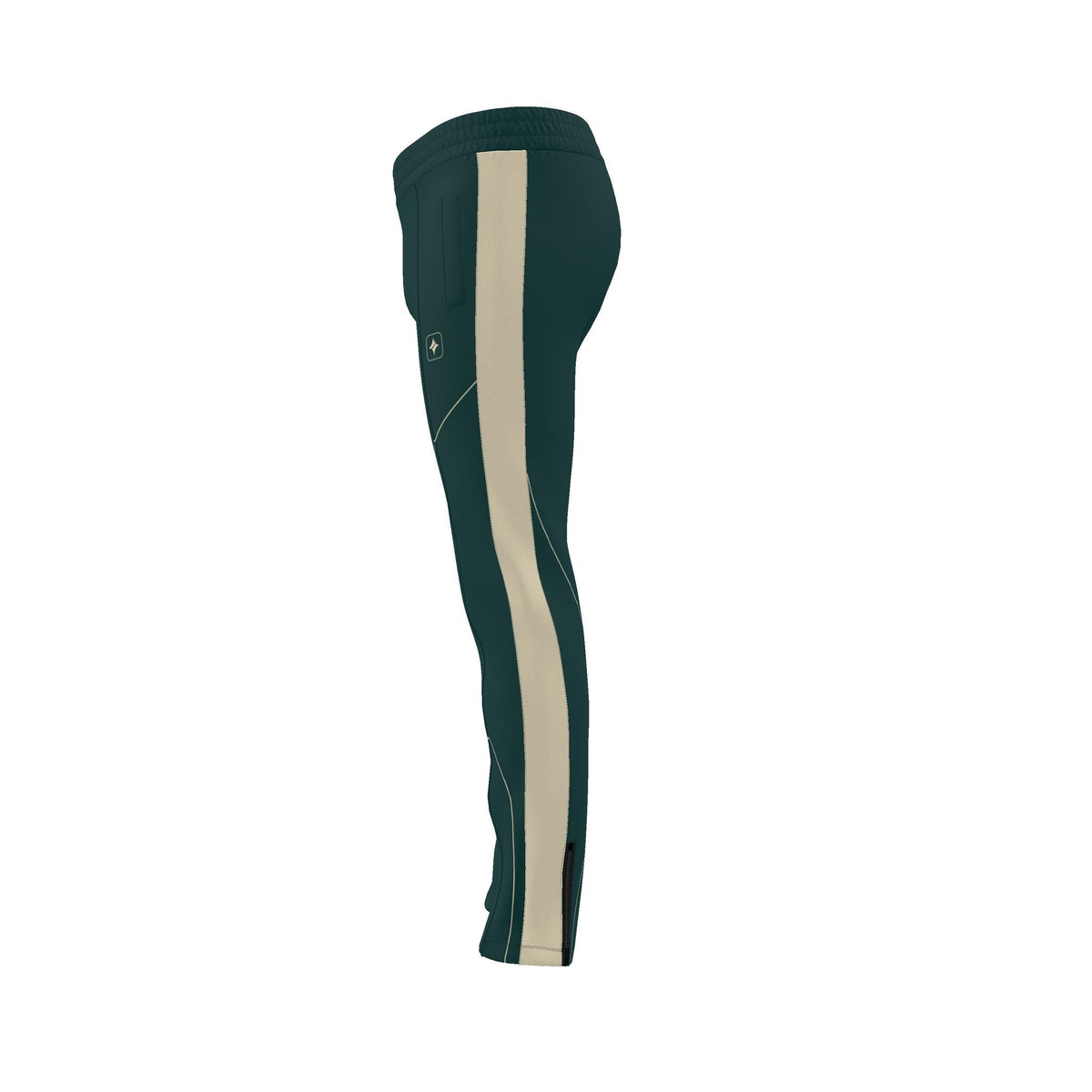 Forest Teal Luxury Rox Jersey Track Pants by UNIKCOSA — original supplier garment view 6