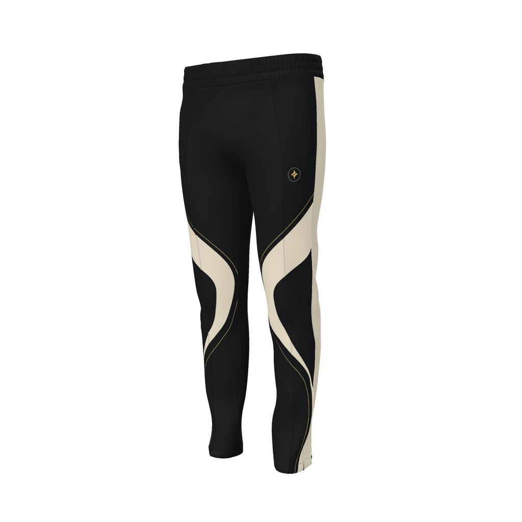 Onyx Ivory Luxury Rox Jersey Track Pants by UNIKCOSA — original supplier garment view 1