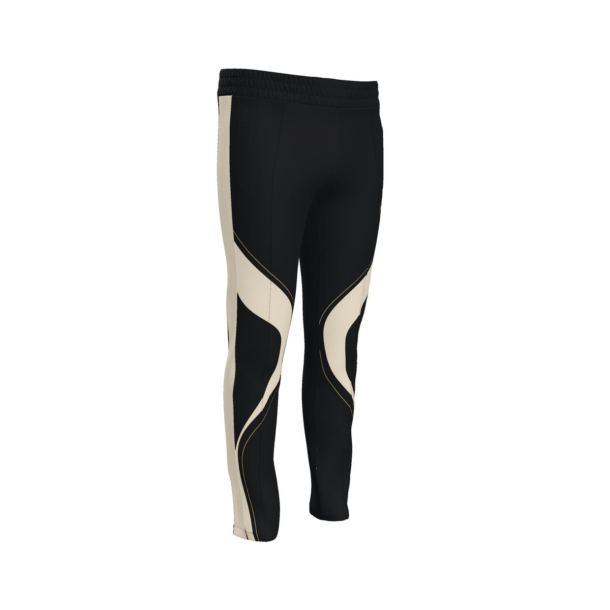 Onyx Ivory Luxury Rox Jersey Track Pants by UNIKCOSA — original supplier garment view 2