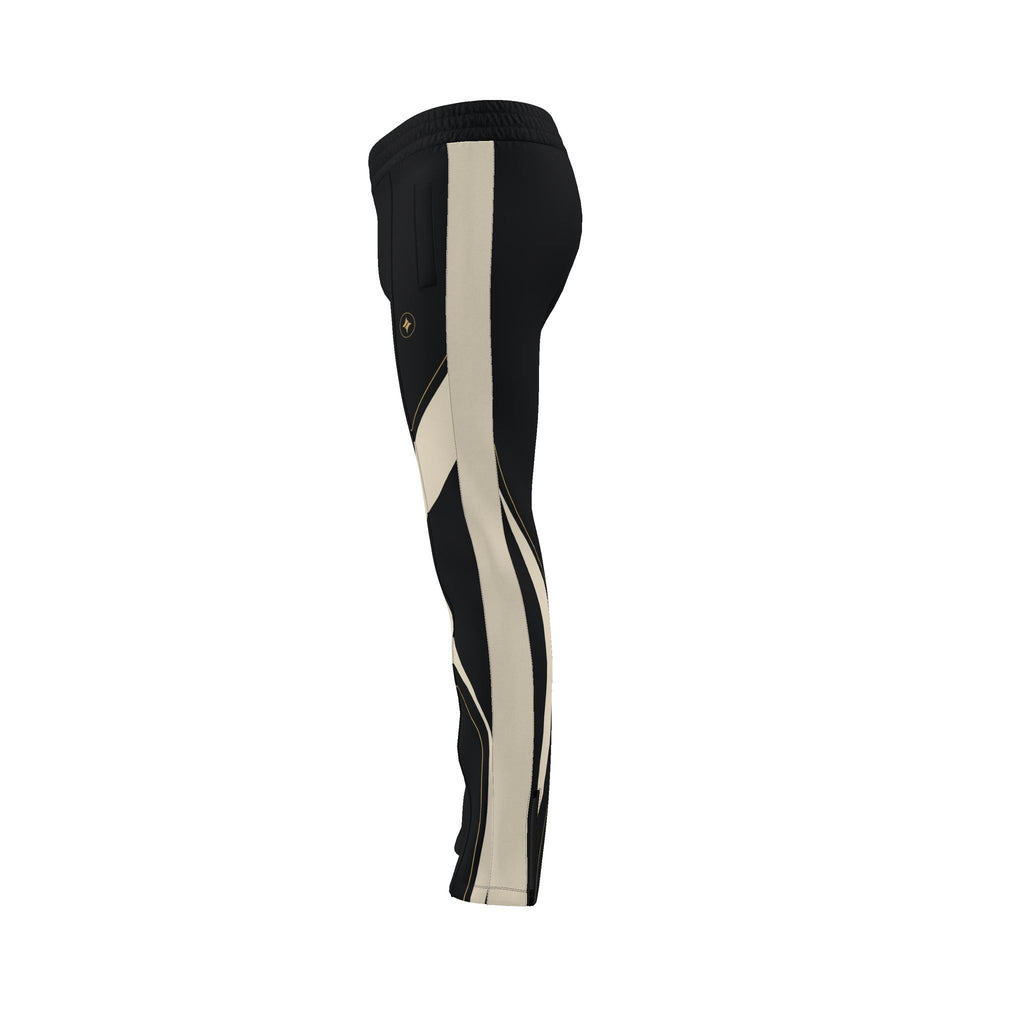 Onyx Ivory Luxury Rox Jersey Track Pants by UNIKCOSA — original supplier garment view 6