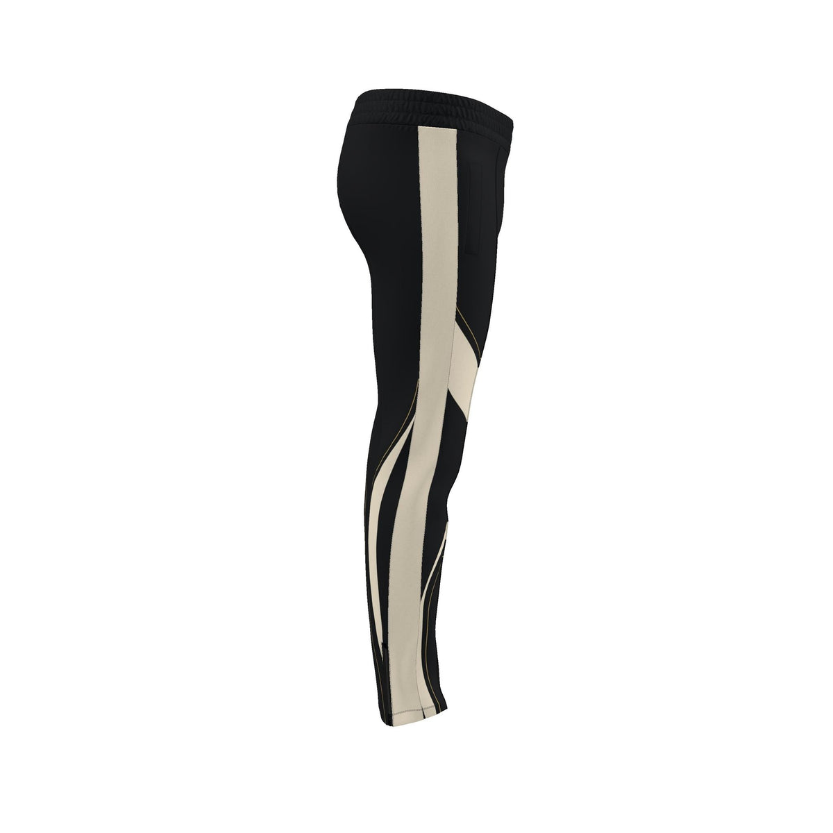 Onyx Ivory Luxury Rox Jersey Track Pants by UNIKCOSA — original supplier garment view 7