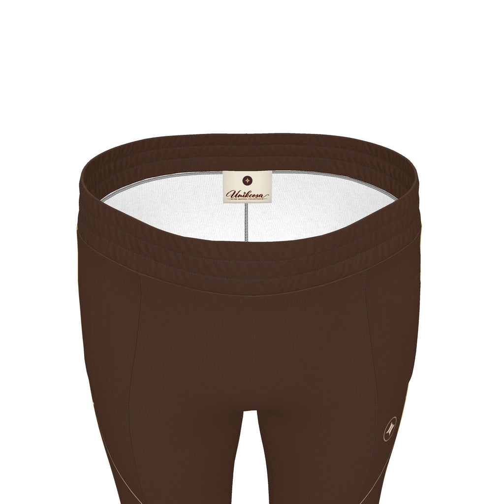Mocha Caramel Luxury Rox Jersey Track Pants by UNIKCOSA — original supplier garment view 5
