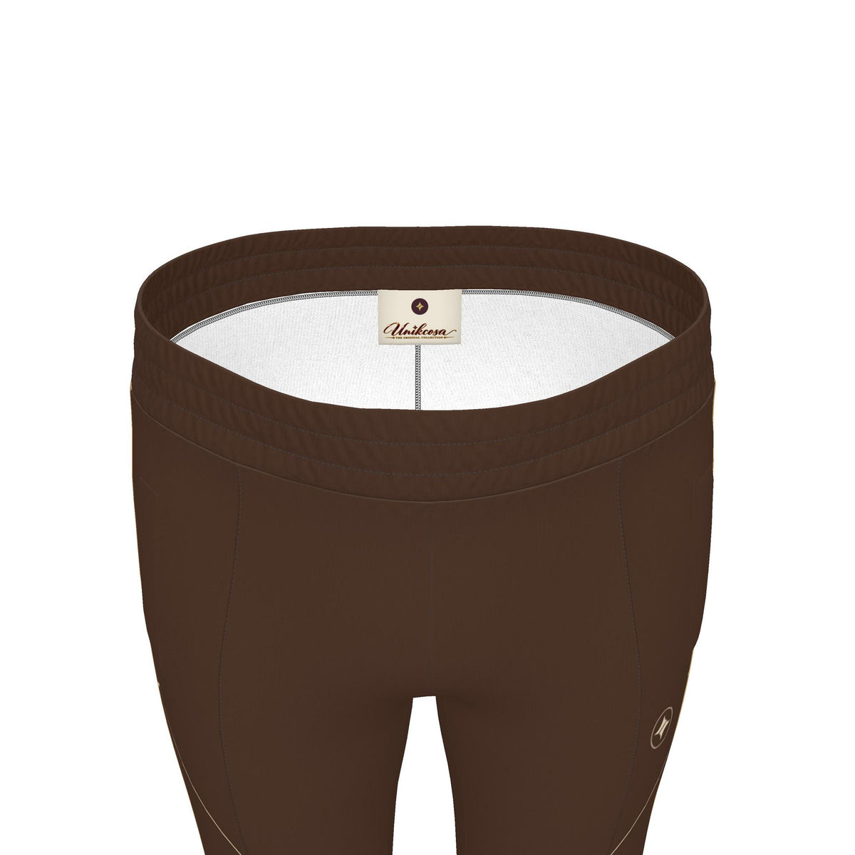 Mocha Caramel Luxury Rox Jersey Track Pants by UNIKCOSA — original supplier garment view 5