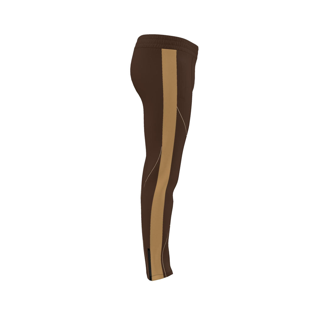 Mocha Caramel Luxury Rox Jersey Track Pants by UNIKCOSA — original supplier garment view 7