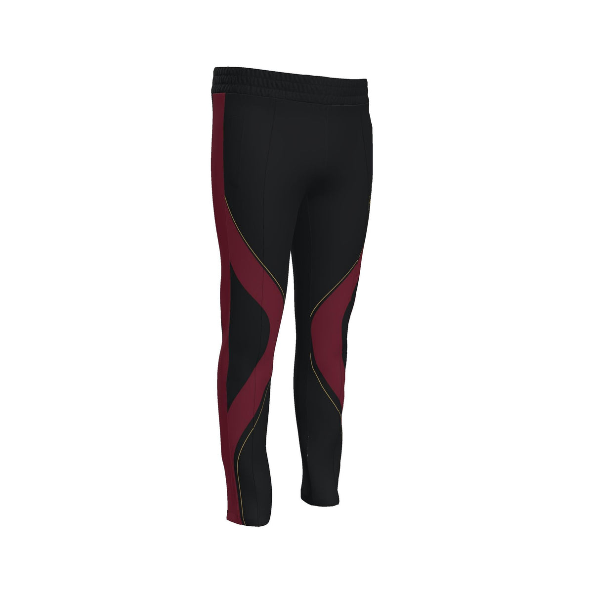 Black Cherry Luxury Rox Jersey Track Pants by UNIKCOSA — original supplier garment view 2