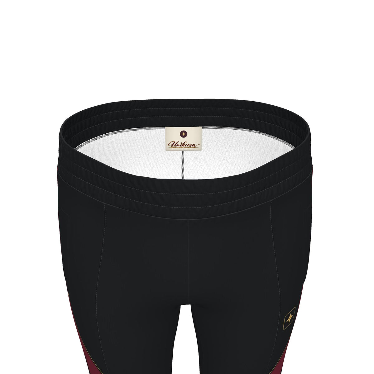 Black Cherry Luxury Rox Jersey Track Pants by UNIKCOSA — original supplier garment view 5