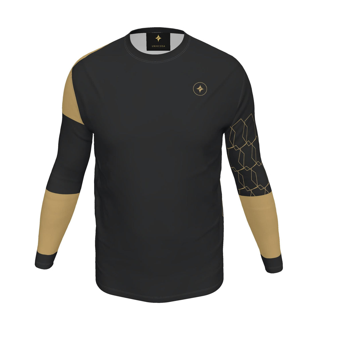 Obsidian Gold Luxury Bounce Cotton Long Sleeve T-Shirt