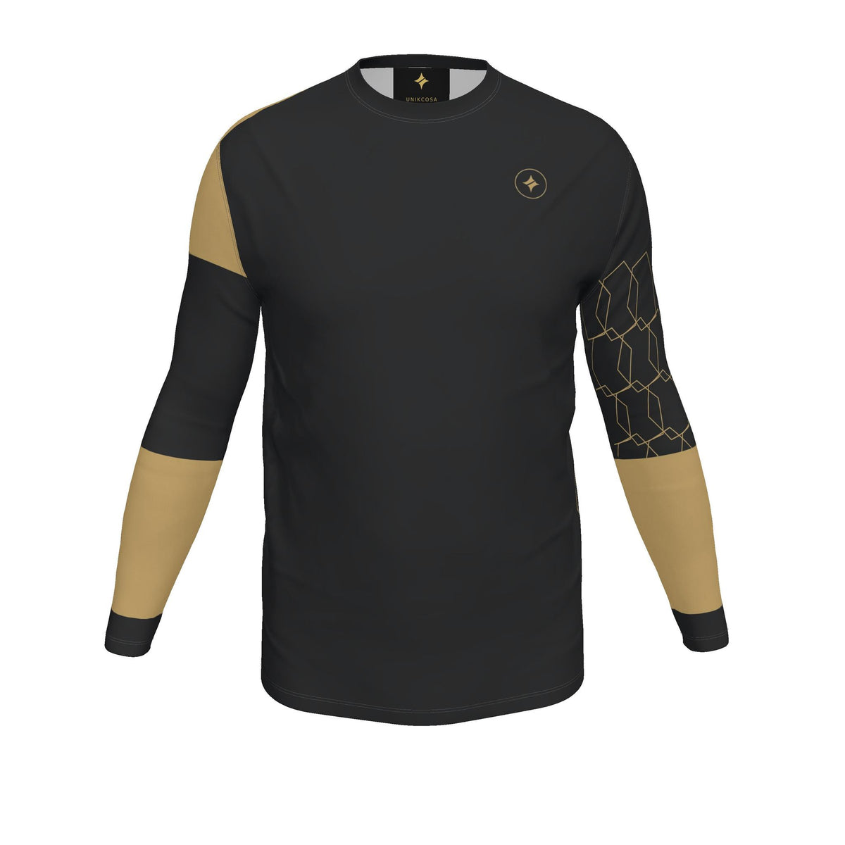 Obsidian Gold Luxury Bounce Cotton Long Sleeve T-Shirt